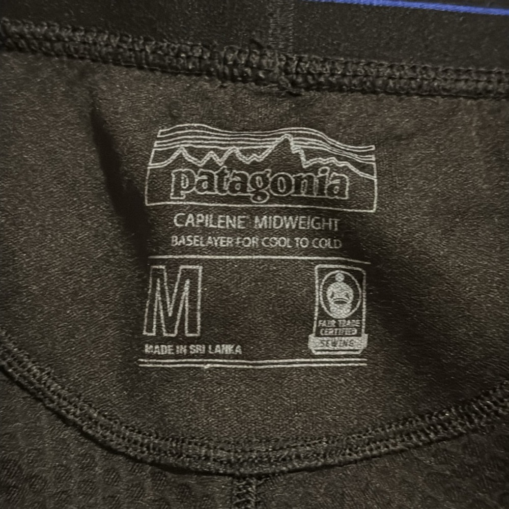 Patagonia Capilene Midweight Bottoms Black Base Layer Pants Gorpcore Outdoor-M - Picture 7 of 10